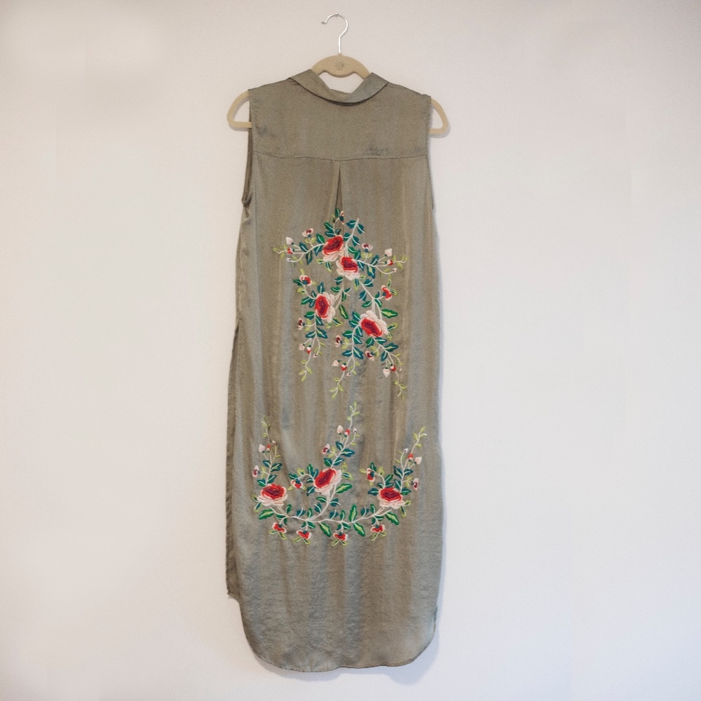 Zara Satin Embroidered Tunic
